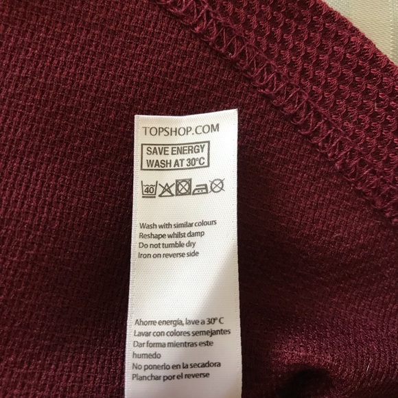 TopShop maroon/burgundy skater dress - Picture 6 of 6